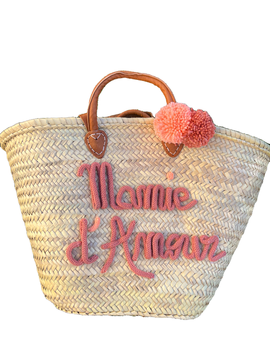 Panier Mamie d'Amour ( couleur beige rosé )