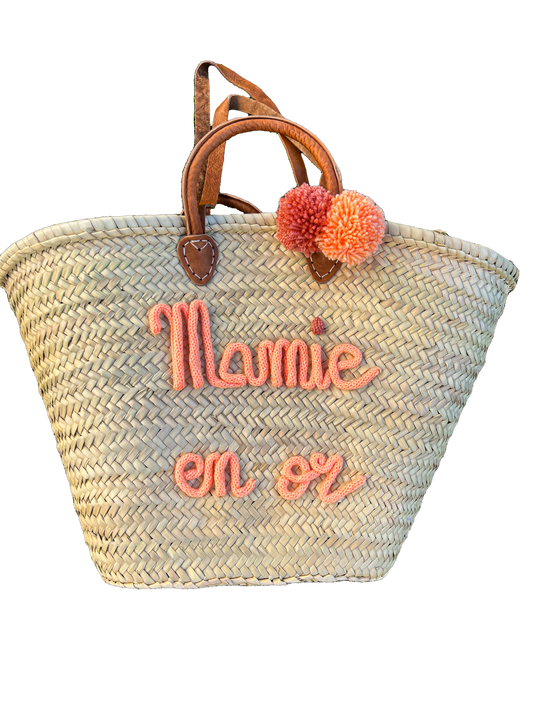 Panier Mamie en Or ( couleur pêche )