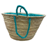 Panier a personnaliser  avec anses cordes (couleur vert)